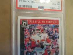 LOT OF (2) 2018 PANINI DONRUSS OPTIC PATRICK MAHOMES II #49 PSA 10 GEM MINT KC - Image 4