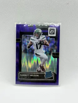 2022 Panini Donruss Optic - Rated Rookie Garrett Wilson #206 Purple Shock (RC) - Image 1