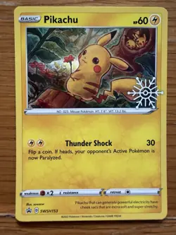 Pikachu SWSH153 Sword & Shield Ultra Rare Holo Promo Pokemon - Image 1