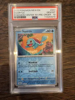 Squirtle 007/165 Pokemon Center Exclusive PSA 10 Pokemon 151 Pre Order 2023 - Image 1
