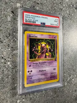 Pokemon TCG Cards Mewtwo 14 WOTC Black Star Promo PSA 9 MINT - Image 3