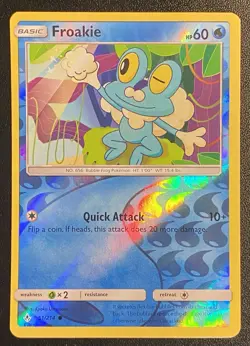 Froakie Reverse Holo Common 51/214 Pokemon TCG Sun & Moon Unbroken Bonds - Image 1