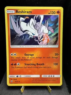 Pokemon TCG SM Shining Legends Reshiram 14/73 Holo Rare NM - Image 1