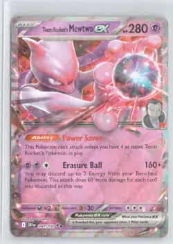 Team Rocket's Mewtwo ex 081/182 Pokemon Destined Rivals Double Rare Near Mint - Image 1