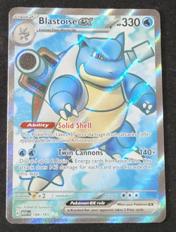 Pokemon 151 - ENGLISH - Blastoise Ex - 184/165 - Full Art Rare - MINT - Image 1
