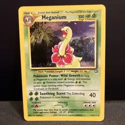 Meganium 11/111 Holo Rare Pokemon 2000 Neo Genesis LP - Image 1