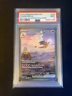 2023 POKEMON MEW EN-151 SPECIAL ILLUSTRATION RARE #199 CHARIZARD EX PSA 9 MINT - Image 1