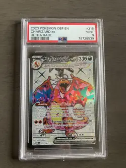 2023 Pokemon Scarlet Violet Charizard ex Obsidian Flames Ultra Rare #215 PSA 9 - Image 1