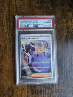Pokemon 2024 Mortys Conviction #211 SIR Temporal Forces GEM MINT PSA 10 - Image 1