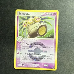 Pokemon Exeggutor REVERSE Holo Rare 80HP EX FireRed & LeafGreen 5/112 Eng SWIRL - Image 1