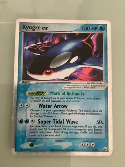 Kyogre ex 94/101 Rare Holo EX Hidden Legends - LP - Pokemon TCG - Image 1
