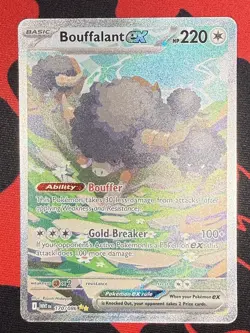 Pokemon Bouffalant ex 170/086 Special Illustration Rare SIR White Flare - Image 1