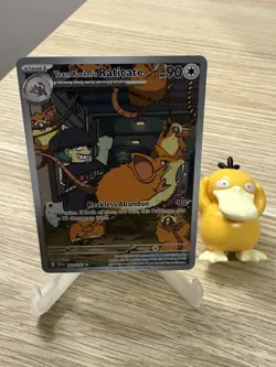Team Rocket's Raticate 202/182 SV10 Destined Rivals IR Pokemon TCG Card NM - Image 1