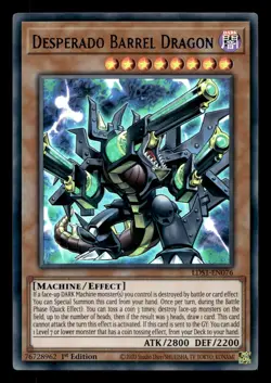 Desperado Barrel Dragon (Blue) UR LDS1-EN076 Legendary Duelists Yu-Gi-Oh NM - Image 1