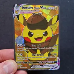 Pikachu Detective Pikachu Cosplay Cute Doujin ACG HOLO Card - Near Mint C. - Image 1