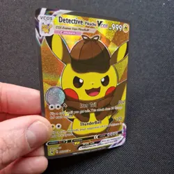 Pikachu Detective Pikachu Cosplay Cute Doujin ACG HOLO Card - Near Mint C. - Image 4