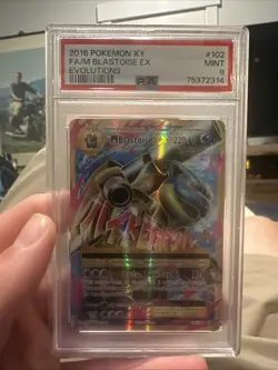 2016 Pokemon XY M Blastoise EX Evolutions Card PSA 9 Mint #102 - Image 1