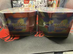 Pokemon TCG Mega Evolution Mega Charizard X ex and Y ex Promo 2 Tin Set - Sealed - Image 3
