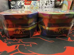 Pokemon TCG Mega Evolution Mega Charizard X ex and Y ex Promo 2 Tin Set - Sealed - Image 4