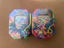 Pokemon TCG Mega Charizard X & Y Tin (Set of 2) New and Sealed FAST SHIP - Image 1