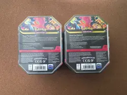Pokemon TCG Mega Charizard X & Y Tin (Set of 2) New and Sealed FAST SHIP - Image 2