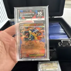 Pokemon Mega Charizard Tin Charizard Y Ex Promo 30 Ace Grade 10 - Image 1