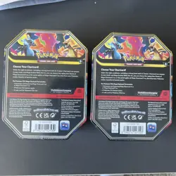 Pokemon TCG Mega Charizard X & Y Tin Set of 2 - Sealed - Image 2