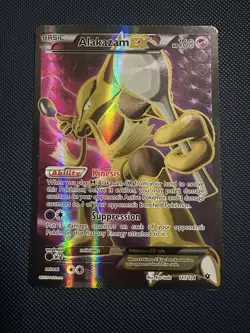 Pokemon TCG Alakazam EX Fates Collide Ultra Rare Full Art Card 117/124 - Image 1