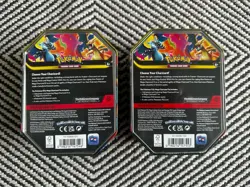 Pokemon TCG Mega Charizard X & Y Mega Evolution Tin Set - 2 Tins -New & Sealed - Image 2