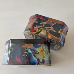Pokemon TCG Mega Charizard X & Y Mega Evolution Tin Set - 2 Tins -New & Sealed - Image 2