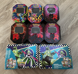 8*Tin No Pack No EX Collectors Chest Pokemon TCG Team Rocket Mega Charizard X Y - Image 1