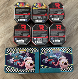 8*Tin No Pack No EX Collectors Chest Pokemon TCG Team Rocket Mega Charizard X Y - Image 3