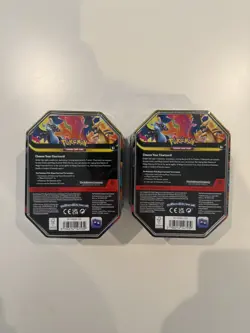 Pokemon TCG - Mega Charizard ex Tin x 2 (One of each X + Y) - Sealed - in hand - Image 4