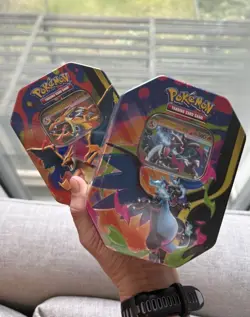 Pokemon TCG - Mega Charizard ex Tin x 2 (One of each X + Y) - Sealed - in hand - Image 5