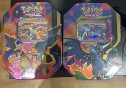 Pokemon TCG Ascended Heroes Mega Charizard Y & X Ex Tin Bundle Brand New Sealed - Image 1