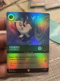 Disney Lorcana epic card TCG Pegasus Gift for hercules 212/204 Fabled set 9 eng - Image 1