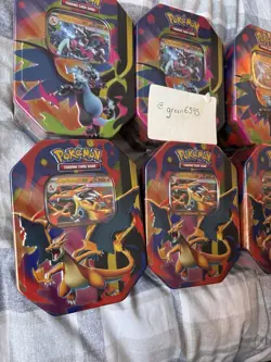 NEW Pokemon TCG Mega Charizard ex Tin Set - X and Y Pair - Sealed - 6 TINS ✅ - Image 2