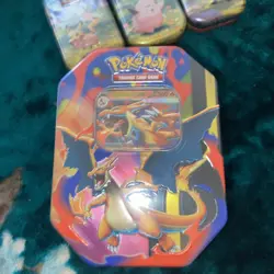 Pokemon TCG: Mega Charizard ex Tin x 2 (One of each X + Y) - Sealed - In Hand - Image 4