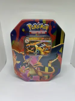 Pokemon TCG Mega Charizard Y Ex Tin Sealed Brand New ( x4 Booster packs inside) - Image 1
