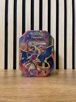 Pokemon TCG: Mega Charizard Tin - Mega Charizard Y Ex Sealed - Image 1