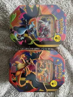 Pokemon TCG: Mega Charizard ex Tin x 2 (One of each X + Y) - New & Sealed - Image 1