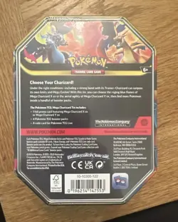 Pokemon TCG: Mega Charizard Tin - Mega Charizard Y ex - New Factory Sealed - Image 2