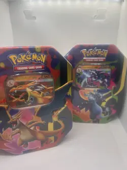 Pokemon TCG: Pair of Mega Charizard ex Tin (One of each X + Y) -New and Sealed - Image 2