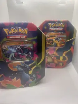Pokemon TCG: Pair of Mega Charizard ex Tin (One of each X + Y) -New and Sealed - Image 3