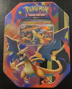 Pokemon Mega Charizard Tin with Mega Charizard Y EX Promo & Booster Packs - Image 1
