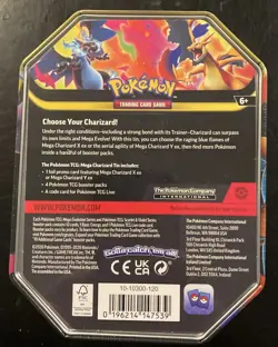 Pokemon Mega Charizard Tin with Mega Charizard Y EX Promo & Booster Packs - Image 2