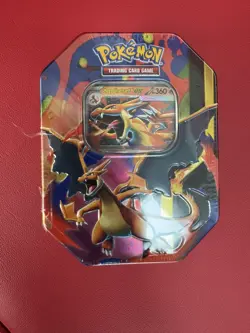 Pokemon Mega Charizard ex Y Tin Phantasmal Flames Mega Evolution small tear new - Image 1