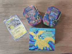 Pokemon TCG Ascended Heros etb & Mega Charizard Ex X+Y Tin Bundle +Pikachu Promo - Image 1