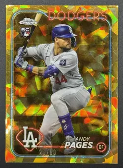 Andy Pages 2024 Topps Chrome Update Sapphire #USCS221 Gold /50 Rookie (RC) - Image 1