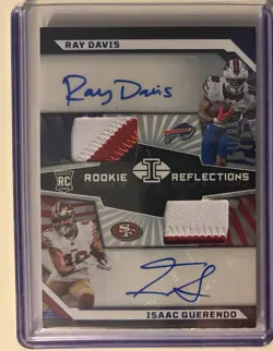 2024 Illusions Rookie Reflections Dual Patch Auto Ray Davis Issac Guerendo /99 - Image 1